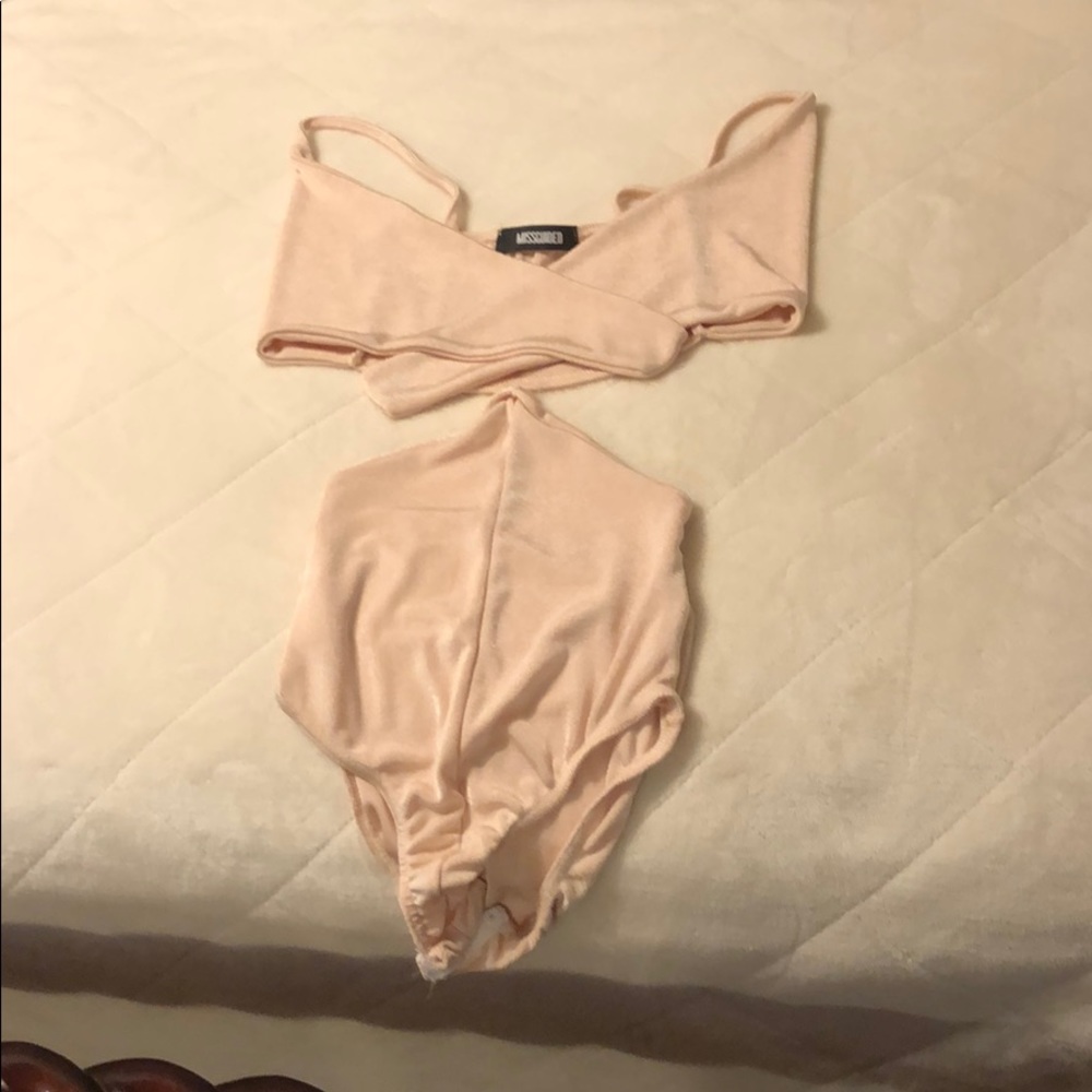 Missguided unattached bodysuit pink US 1